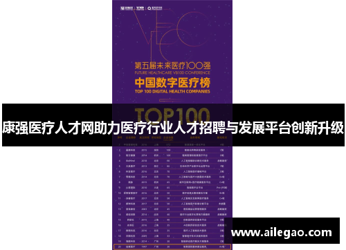 康强医疗人才网助力医疗行业人才招聘与发展平台创新升级